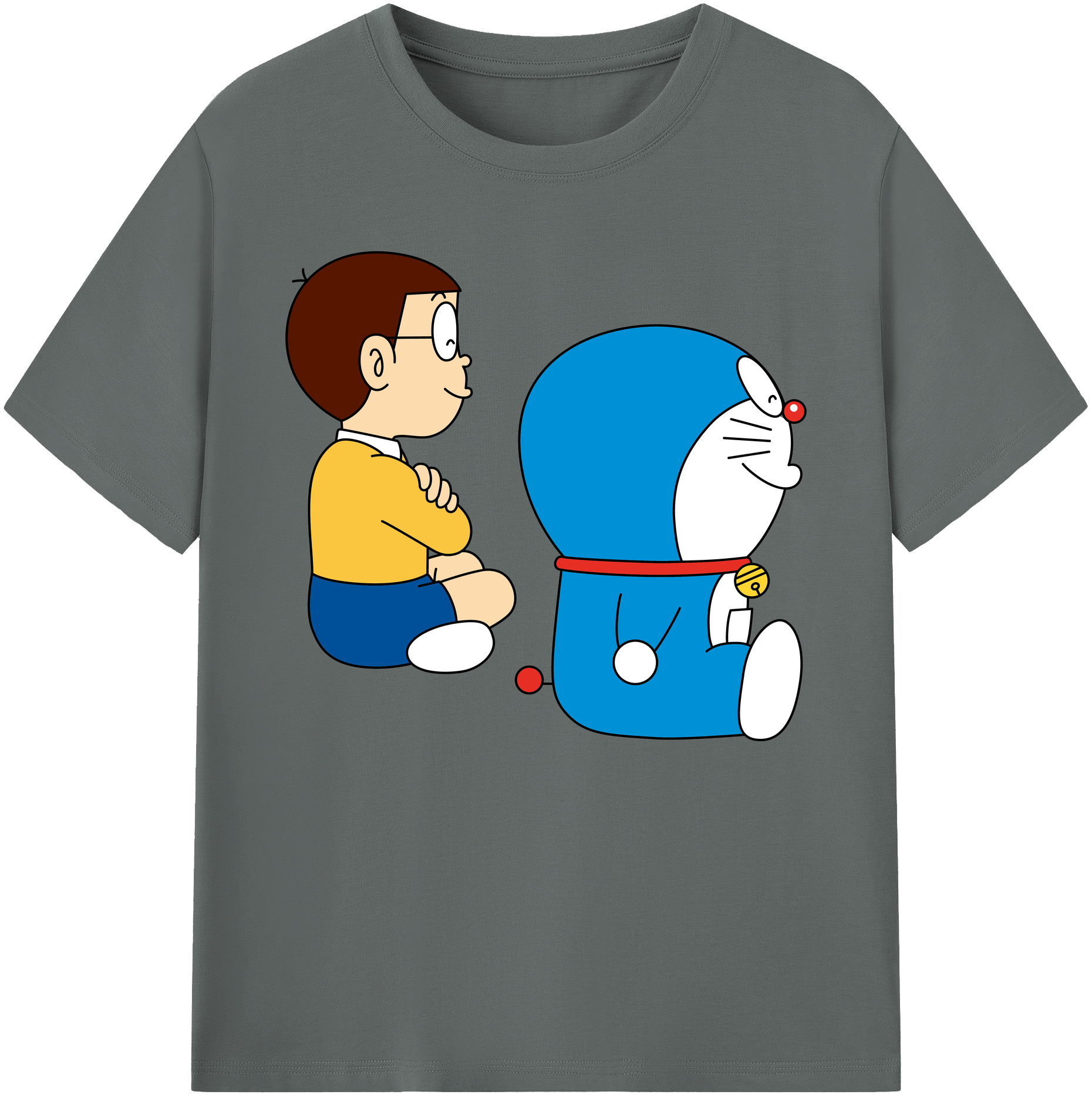 （画像用） ドラえもん 野比 のび太 Doraemon Nobita Nobi 綿100％ メンズ半袖Tシャツ｜肌触りやわらか＆通気性
